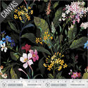 Moody Blooms Canvas in Black