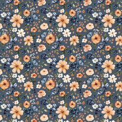 Little Meadow Floral in Country Blue