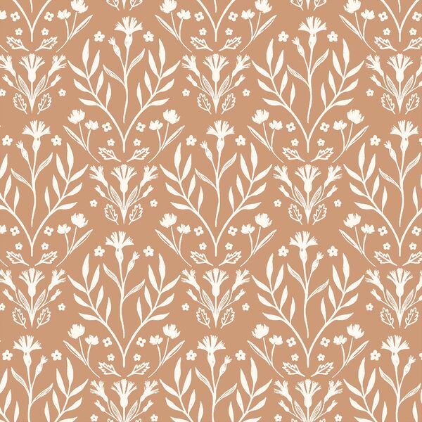 Floral Wilderness in Light Mahogany