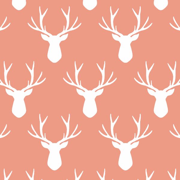 Stag Silhouette in Grapefruit
