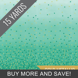Ombre Confetti Metallic in Teal - 15 Yard Bolt