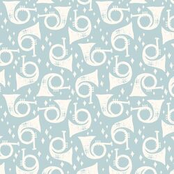 Horns a Playing in Frosted Blue
