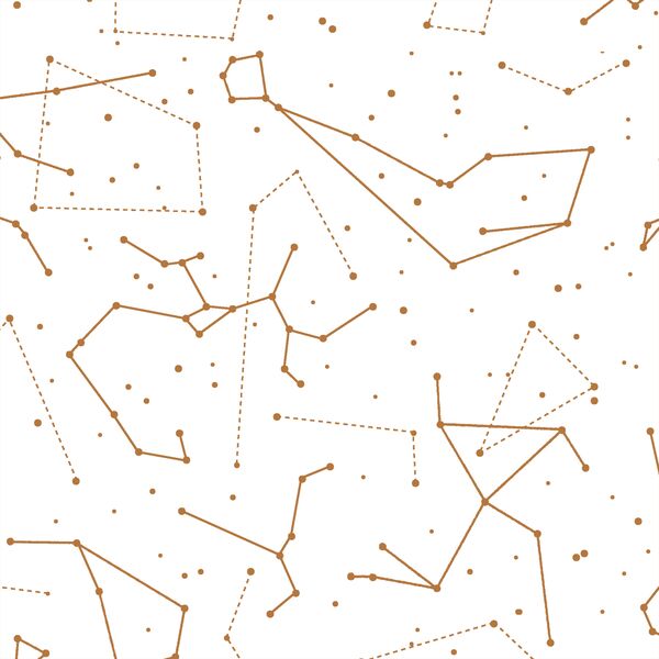 Star Charts in Ginger on White