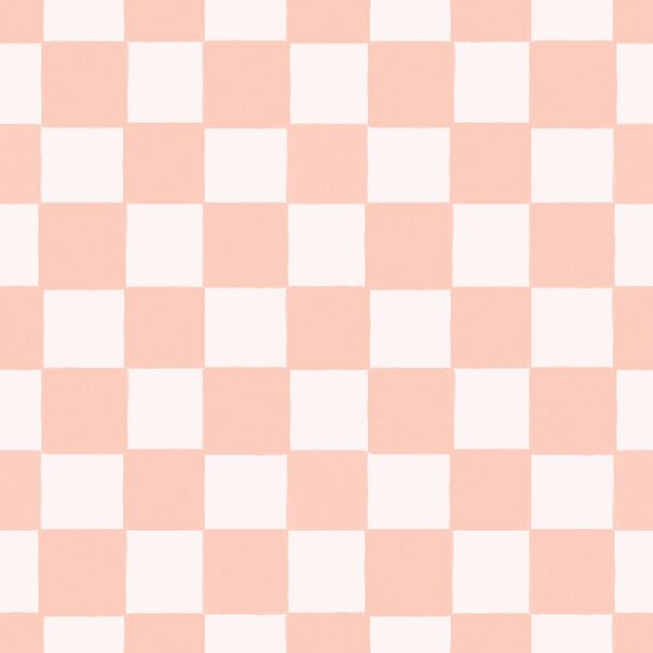 Painted Checks in Peachy
