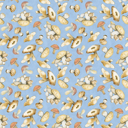 Mushroom Toss in Blue