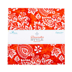 Expressions Batiks 10" Square Pack in Decorator Style Americana
