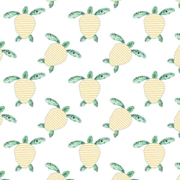 Striped Turtle in Yellow