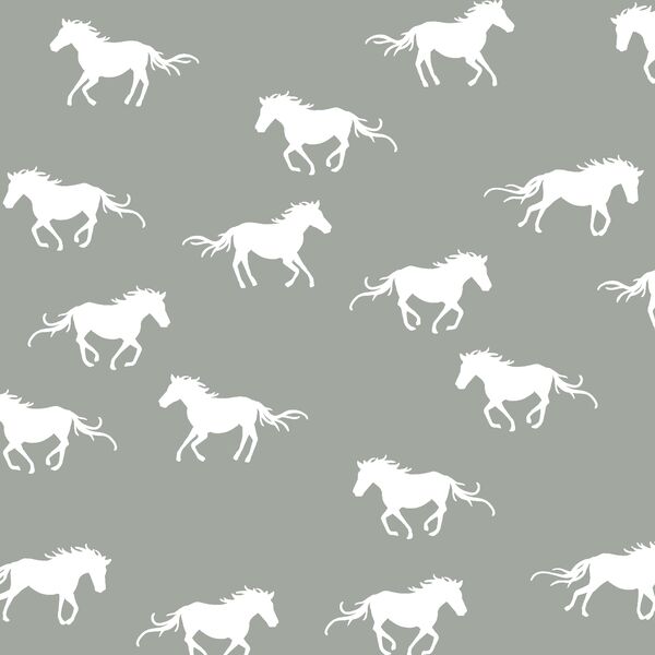 Horse Silhouette in Sage