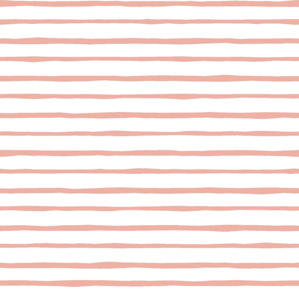 Artisan Stripe in Peony on White