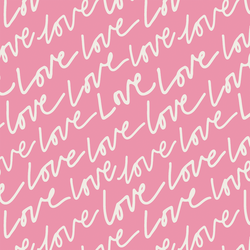 Words of Love in Mauve Pink