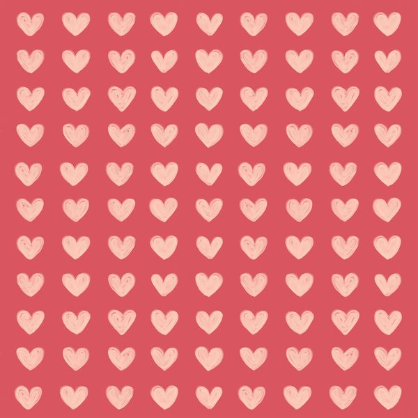 Hearts in Berry Pink