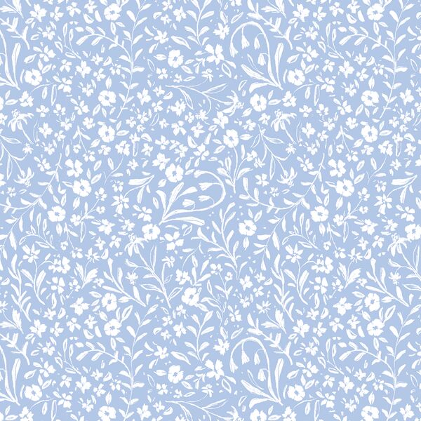 Tea Party Calico in London Blue