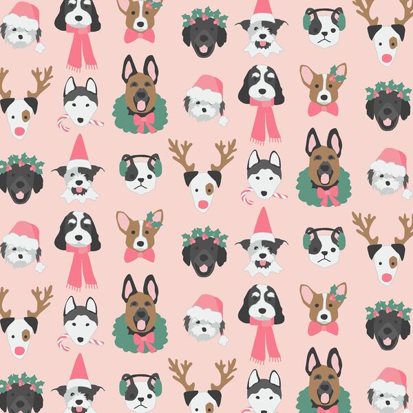 Christmas Pups in Sugar Pink Gumdrop