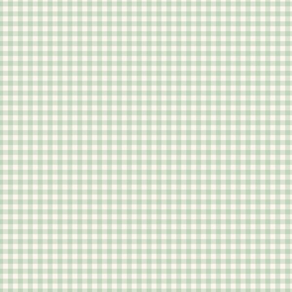 Gingham in Minty Green