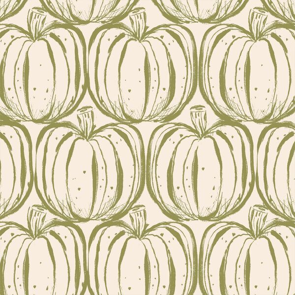 Pumpkin Stack in Olive on Cream