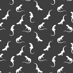 Iguana Silhouette in Onyx