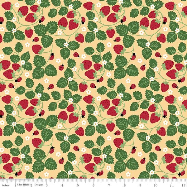 Strawberries in Yellow