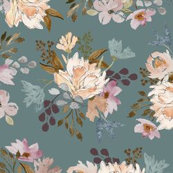 Bouquet Embrace in Vintage Teal