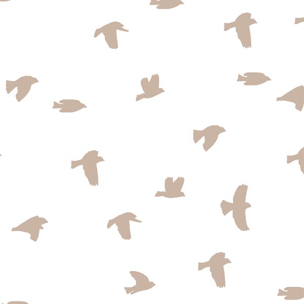 Flock Silhouette in Sand on White