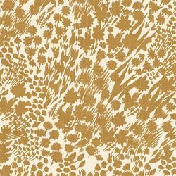 Silhouette Floral in Mustard in Light Cream