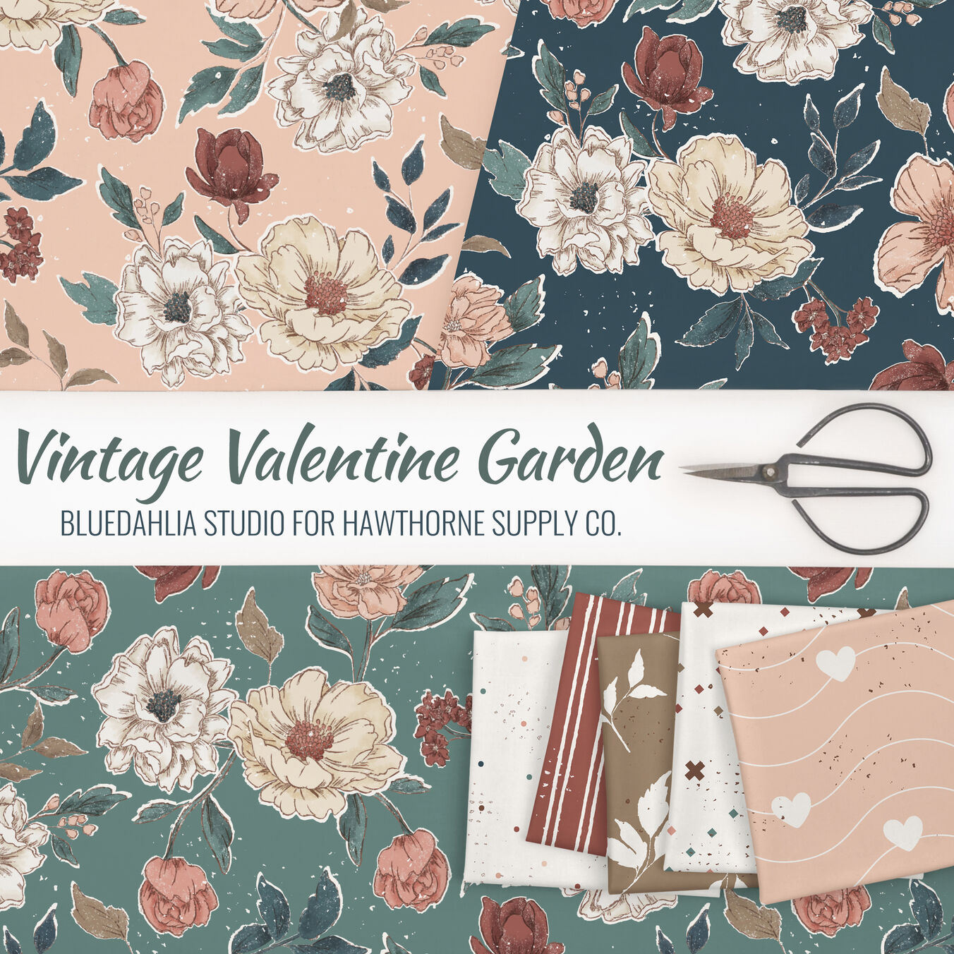 Vintage Valentine Garden Poster Image