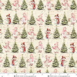 Christmas Trees & Snowmen in Ivory