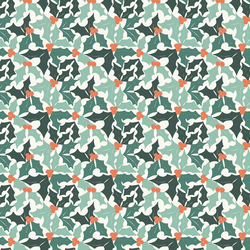 Holly Leaves in Mistletoe