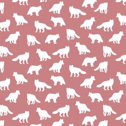 Little Fox Silhouette in Berry