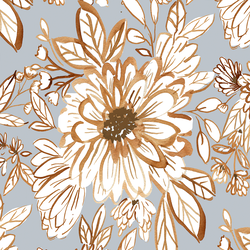 Large Ethereal Sunflowers in Light Slate