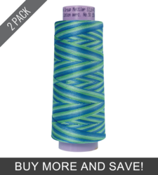 Seaspray (9090-9814) - Silk Finish Cotton Multi 50wt - 1500 Yards (2 Pack)