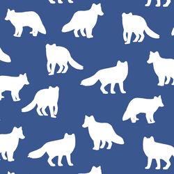 Fox Silhouette in Blue Jay