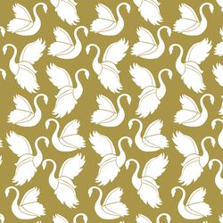 Swan Silhouette in Gold