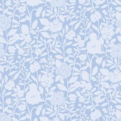Tonal Wildflowers in Paradise Blue