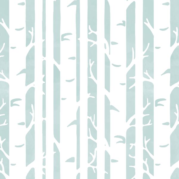 Birches in Glacier Blue