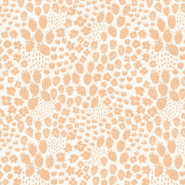 Berry Meadows in Apricot on Cream