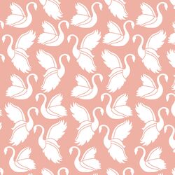 Swan Silhouette in Peony