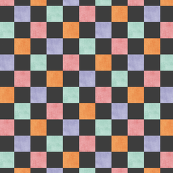 Rainbow Checkerboard in Onyx