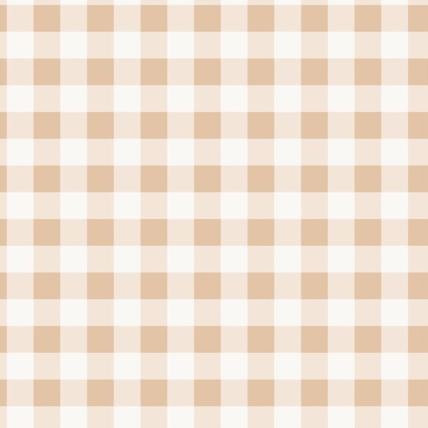 Gingham in Mushroom