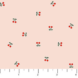 Ditsy Cherries in Rose