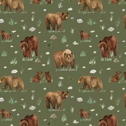 Grizzly Bears in Fern