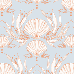 Seashell Damask in Wind