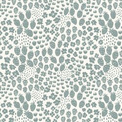 Berry Meadows in Pewter Blue on Cream