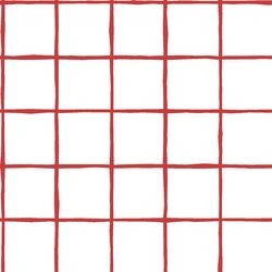 Windowpane in Geranium on White