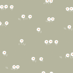 Small Daisy Field in Sage