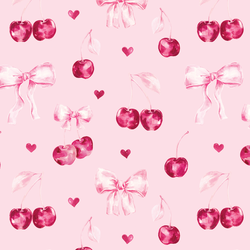 Ribbon Cherries in Rose Pink