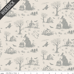 Halloween Toile Wideback in Ivory