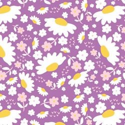 Daisies in Light Pink and Violet