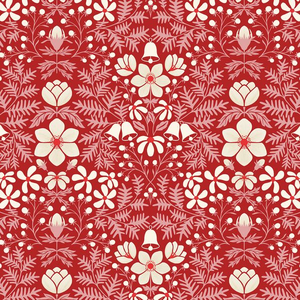 Holiday Bells in Cranberry Red