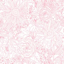 Paperie in Hot Pink Sunset on White