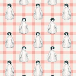Penguin in Pink Plaid